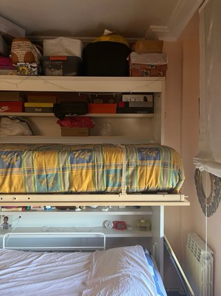 Litera Abatible con Mueble y Estantería