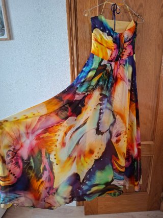 Vestido de Seda Natural Estampado Talla 38