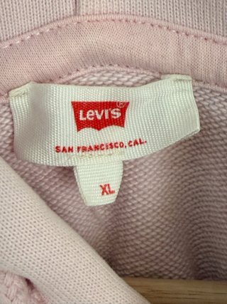 Sudadera Levi's rosa pastel con capucha - Talla XL