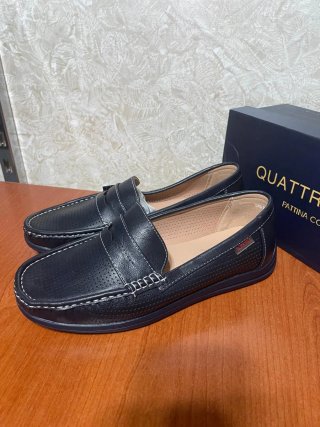 Mocassini QUATTROPASSI uomo blu taglia 41