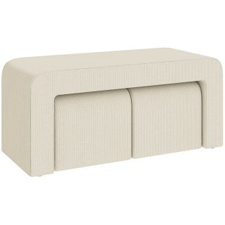 Juego 3 Bancos Zapateros Beige