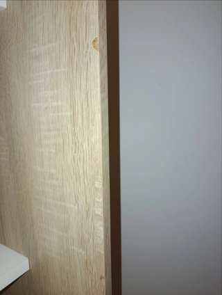 Librería Estantería Blanca y detalles color Madera