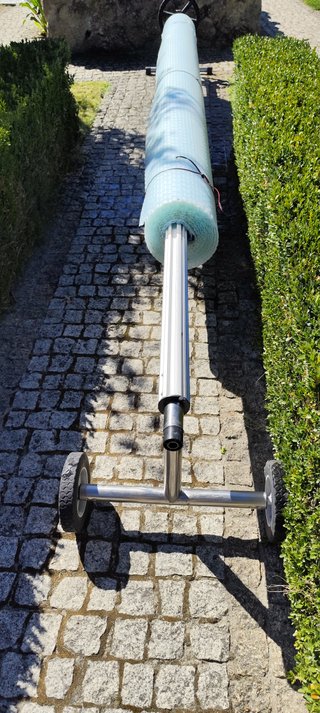 Enrollador y Manta Térmica para Piscina 7x3