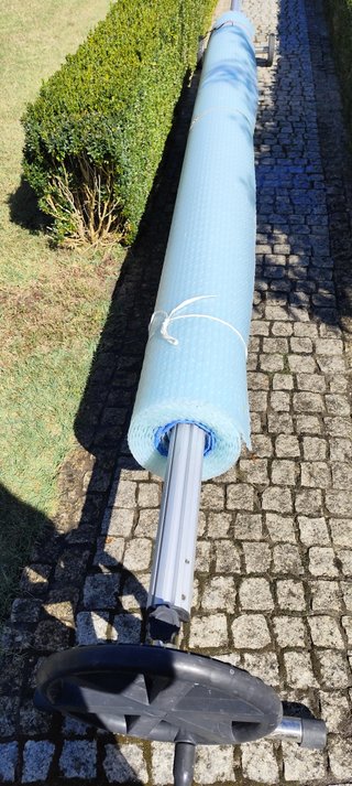 Enrollador y Manta Térmica para Piscina 7x3