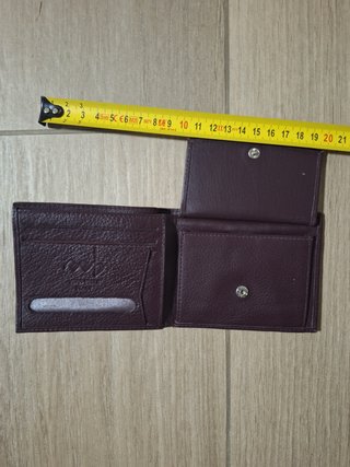 Portafoglio in vera pelle nero