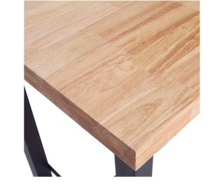 Mesa alta cocina madera y metal