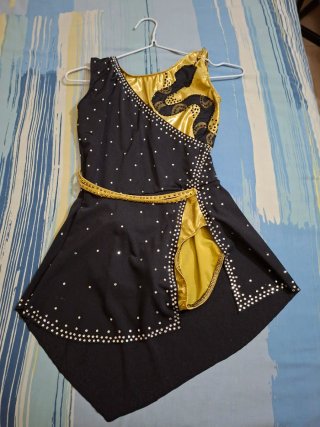 Malla Patinaje Artístico Cleopatra con guante.