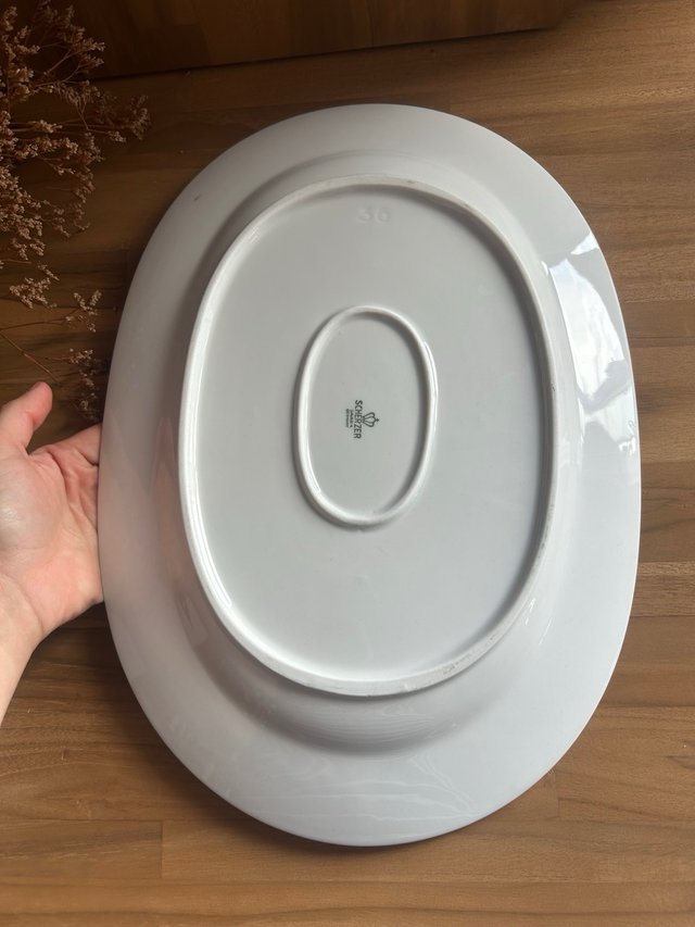 Fuente alargada porcelana Bavaria