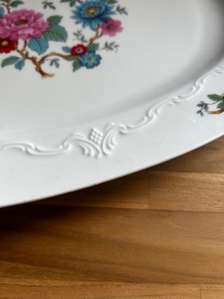 Fuente alargada porcelana Bavaria