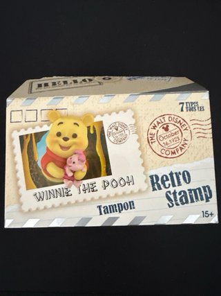 Retro Stamp Imán Winnie the Pooh con Piglet