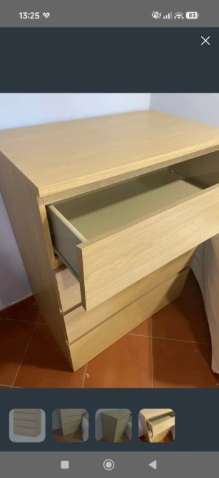 Cómoda Malm 4 cajones