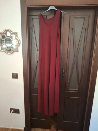 Vestido Largo Burdeos