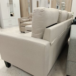 Sofá Cama Chaise Longue Beige 184cm