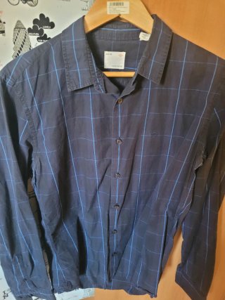 Camisa Dockers cuadros azul marino
