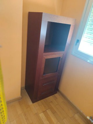 Conjunto Muebles Salón Madera Oscura
