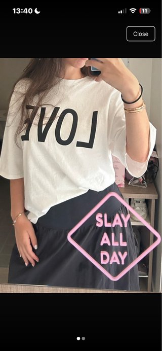Camiseta Oversized Zara Blanca