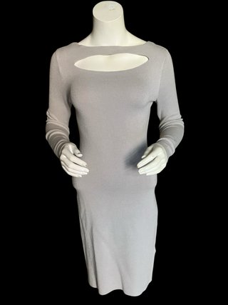 Vestido Reiss Audrey Midi Gris Talla S