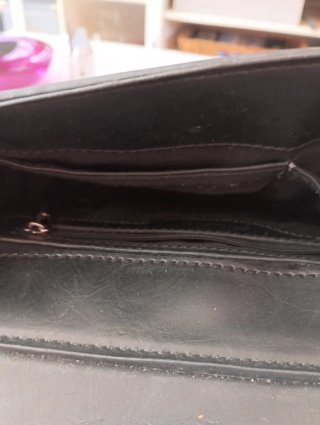 Bolso bandolera cuero negro