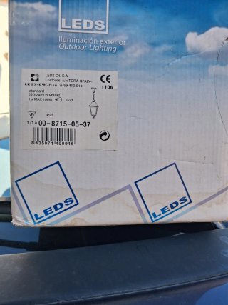 Lámpara exterior Olimpo colgante