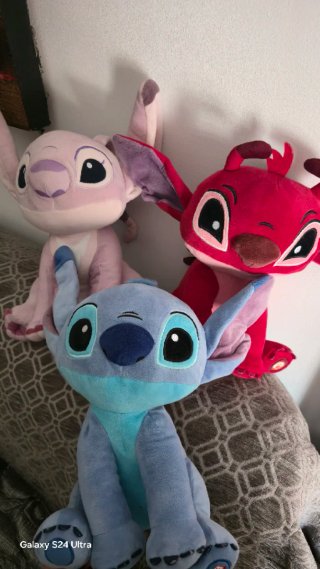 Peluche Stitch Rosa y Rojo