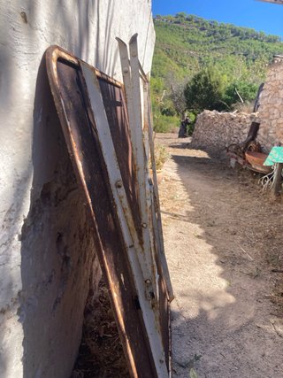 Mesa de jardín francesa vintage plegable