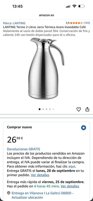 Pack de 5 Jarras Termo