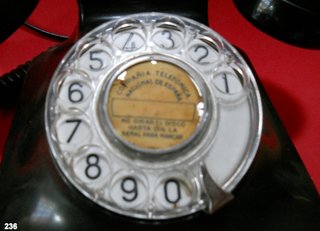 Teléfono Antiguo CTNE Baquelita Negra Vintage
