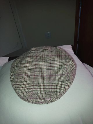 Gorra cuadros marrón y verde, talla 54.