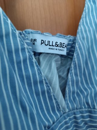 Top vaquero azul con rayas blancas. Pull&Bear
