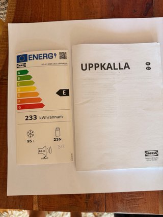 Frigorífico Combi IKEA UPPKALLA (216L/95L)