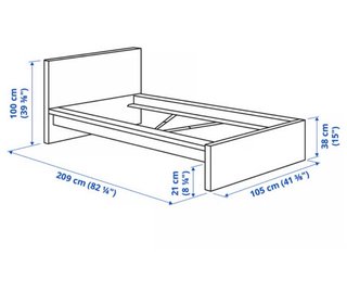 2 Camas IKEA Malm Blancas de medidas 90*200cm