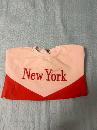 Sudadera New York Blanca y Roja