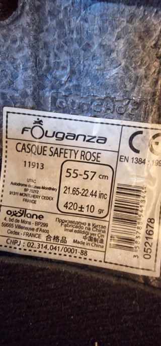Casco equitación rosa FOUGANZA