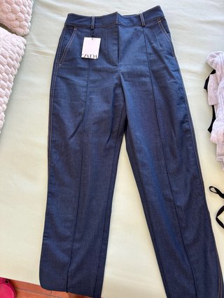 Pantalón de vestir Zara azul