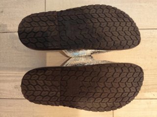 Sandalias plateadas mujer