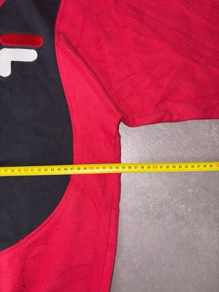 Sudadera Fila Rework Roja y Negra XL