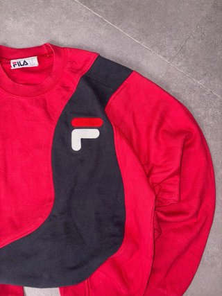 Sudadera Fila Rework Roja y Negra XL