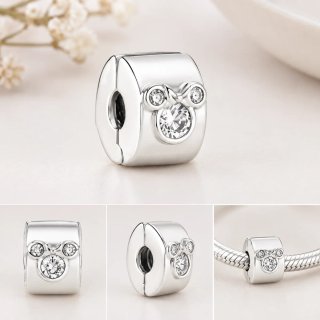 Charm Minnie Mouse Plata con Circonitas