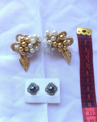 Lote de 2 pares de pendientes vintage