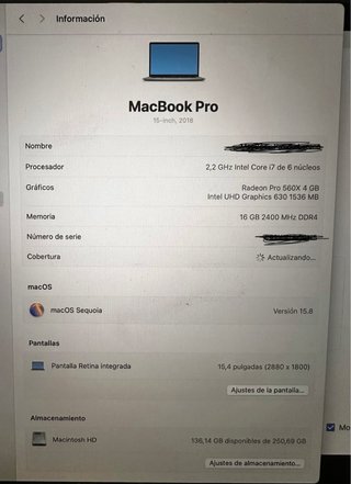 MacBook Pro 15 2018