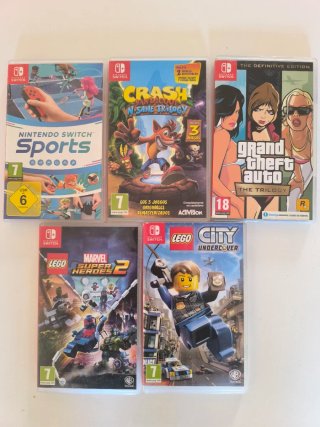 5 Carcasas Vacías Juegos Nintendo Switch