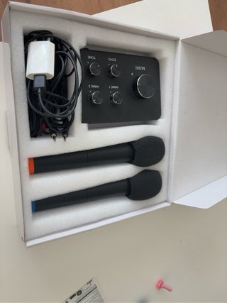 Rybozen Karaoke Mixer + 2 Micrófonos Inalámbrico