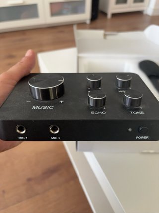 Rybozen Karaoke Mixer + 2 Micrófonos Inalámbrico