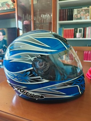 Casco de moto Nitro azul