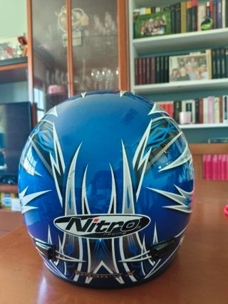 Casco de moto Nitro azul