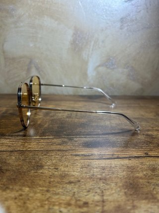 Occhiali da sole aviator oro lenti gialle