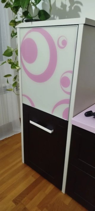 Mueble de Salón Marrón y Rosa