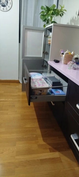 Mueble de Salón Marrón y Rosa