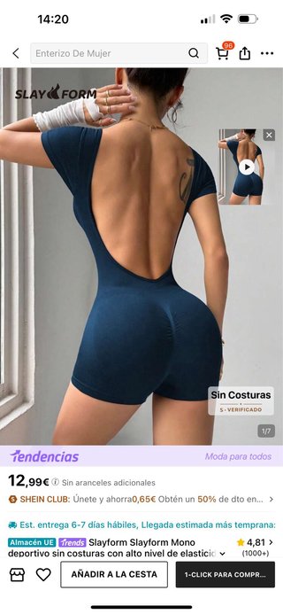 Mono gym talla m
