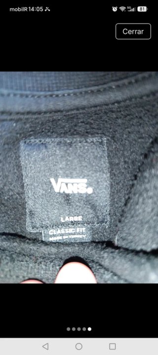 Sudadera Vans Off The Wall Negra UNISEX